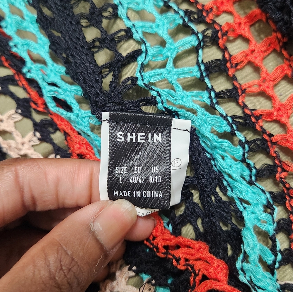 SHEIN Multicolor Crochet Top